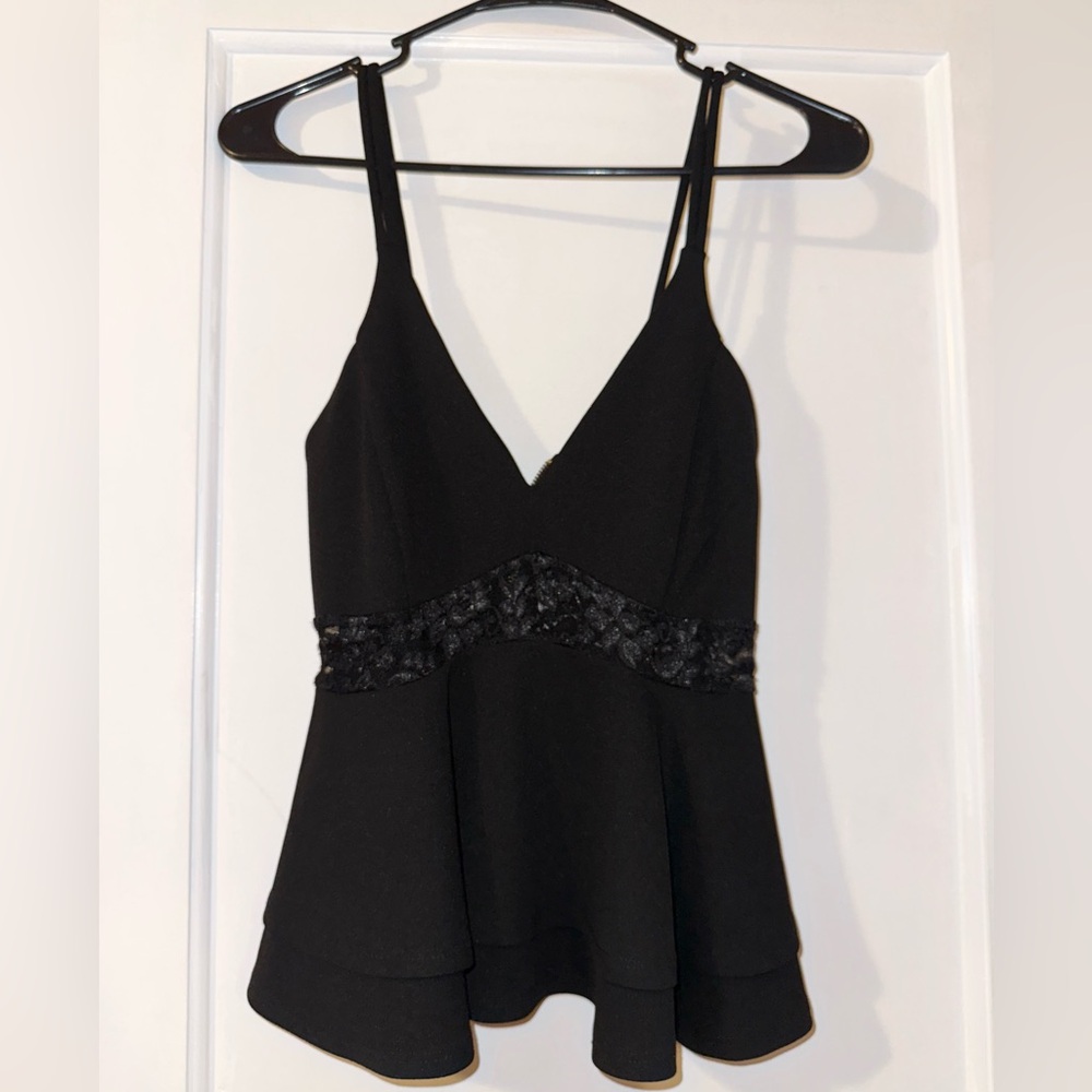 Peplum Top with Lace
